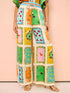 'Fauna' The Deck Print Button Down Shirt and Pants Set - Celes Fashion